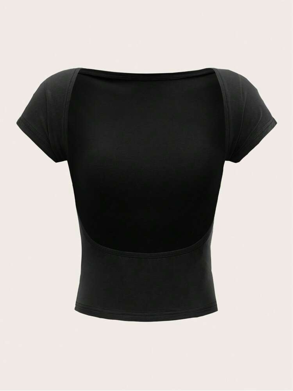 SHEIN Black & Blue Scoop-Back Crop Top Lot of 2